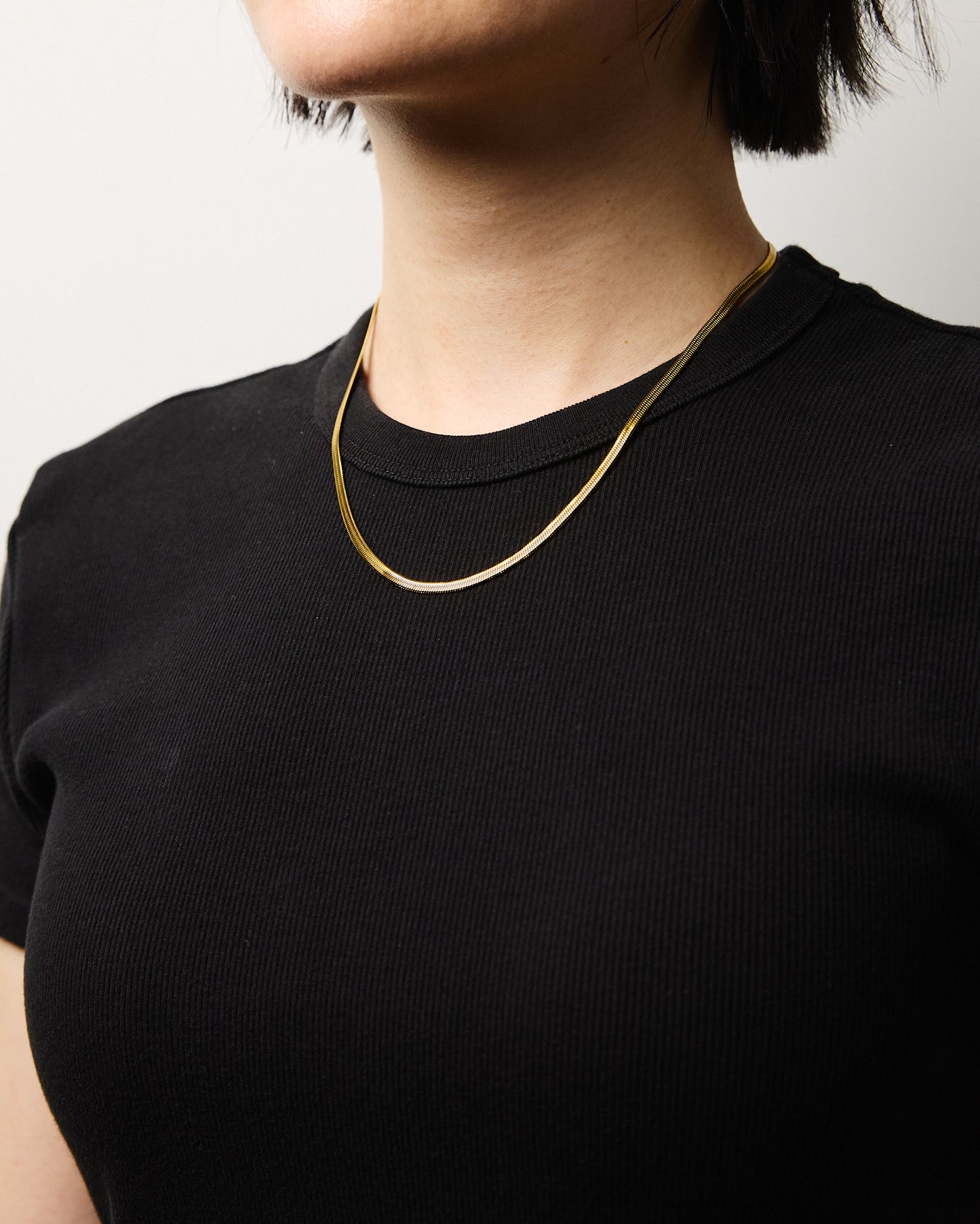 Herringbone Necklace Gold