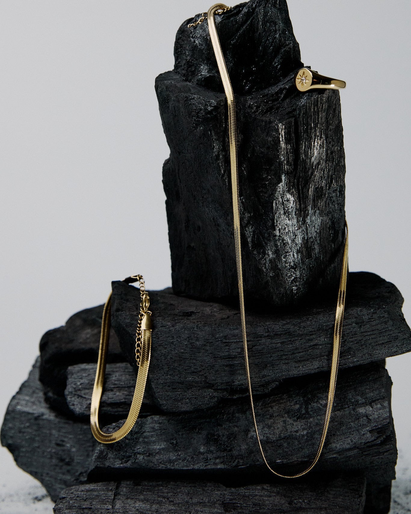 Herringbone Necklace Gold